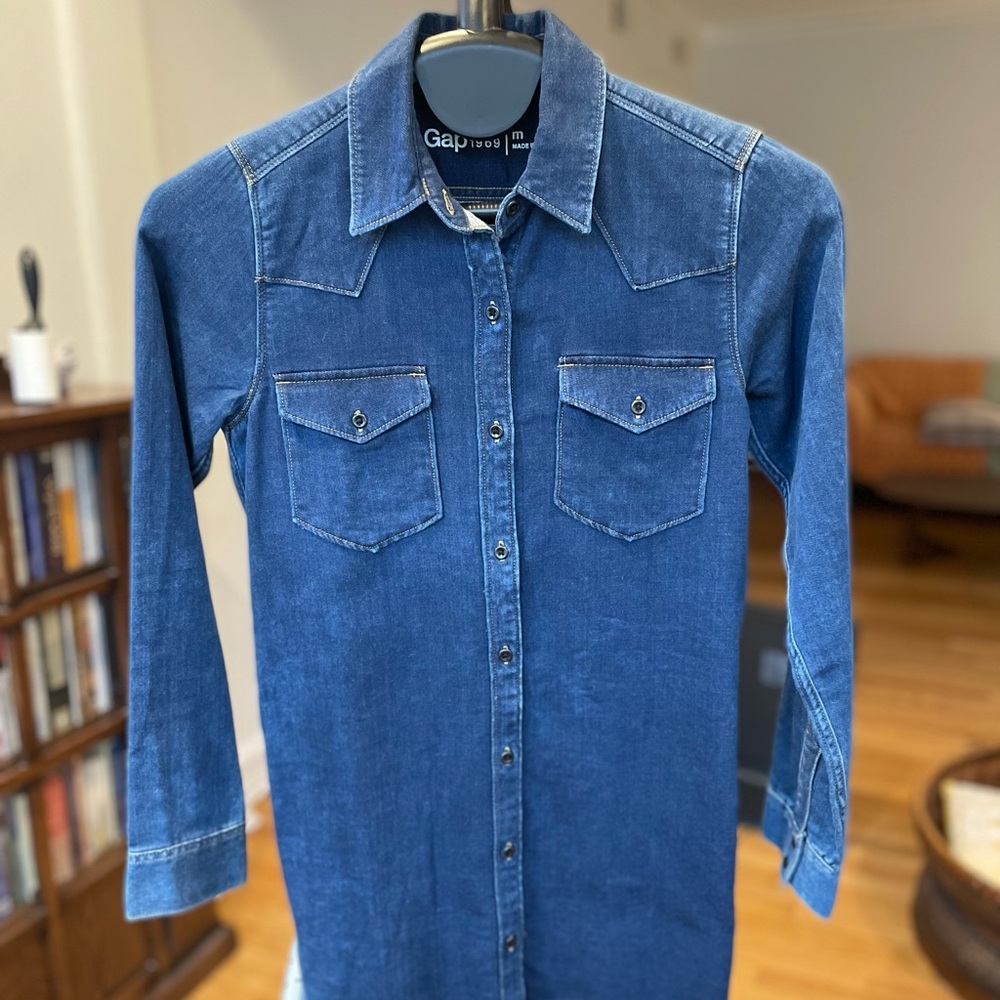 GAP 1969 Denim MIDI dress